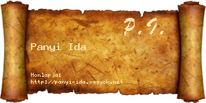 Panyi Ida névjegykártya