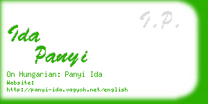 ida panyi business card